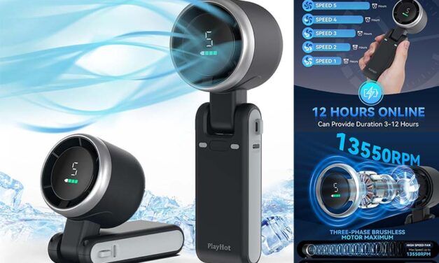 PlayHot 5 Gear Portable Handheld Turbo Fan: Beat the Summer