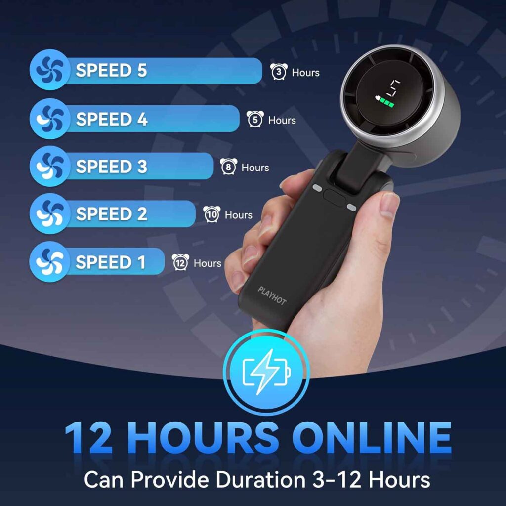 PlayHot 5 Gear Handheld Turbo Fan